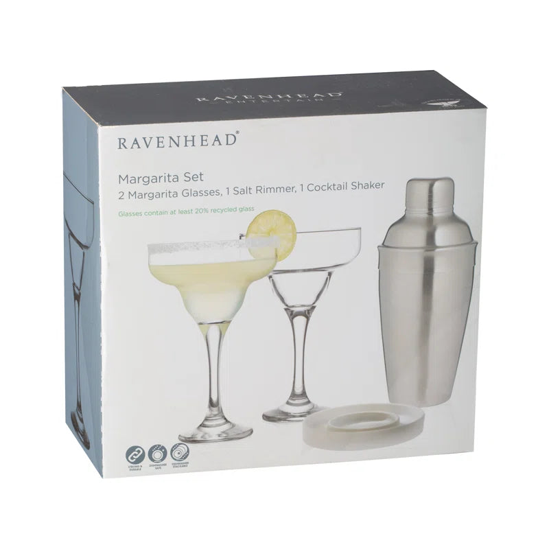 Entertain 295Ml Stainless Steel Margarita Glass Set