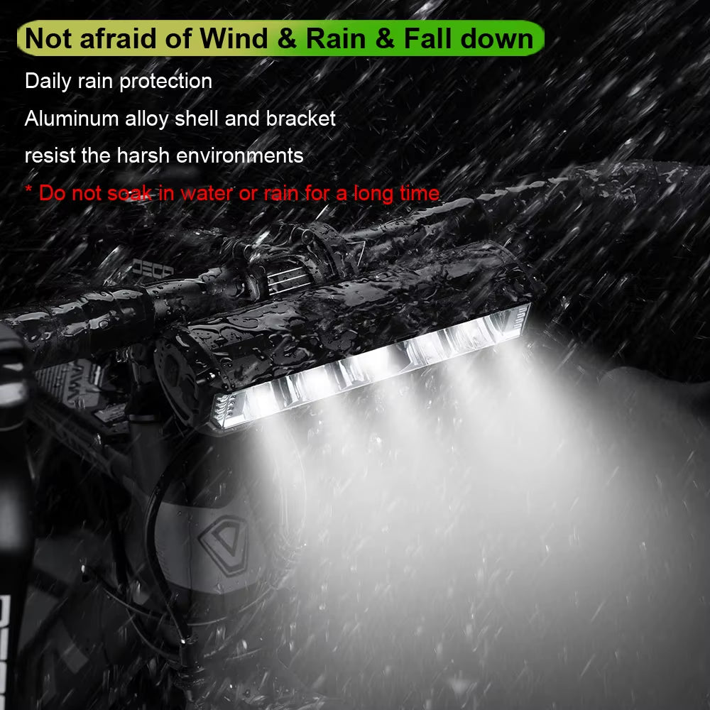 Ultra Bright 6000 Lumen Waterproof Bicycle Front Light - 10000mAh USB Rechargeable MTB & Road Cycling Accessory