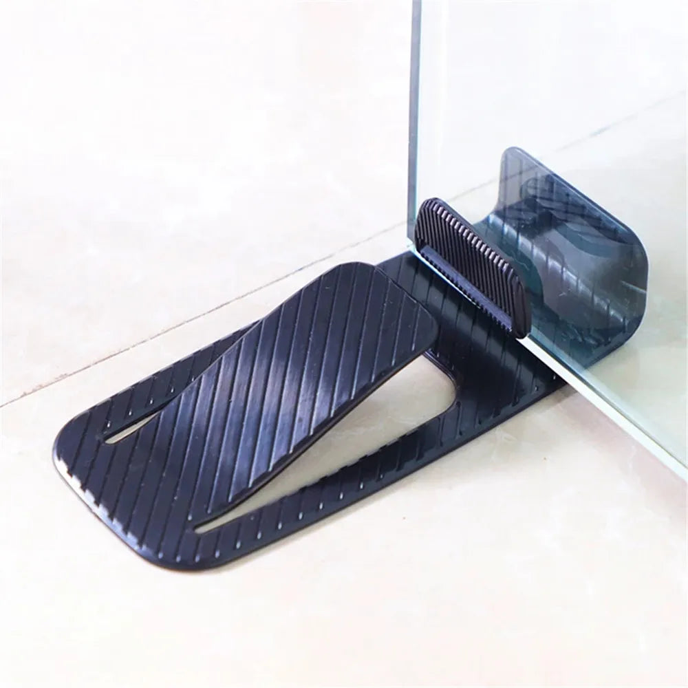 Multi-Functional Door Stopper Safety Protector - Innovative Wedge-Shaped Holder for Secure Floor Door Stopping