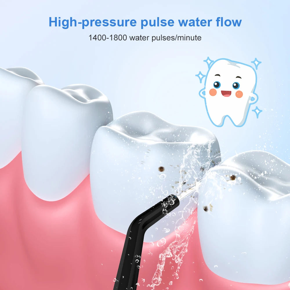 Portable Waterproof Oral Irrigator - Teeth Whitening Dental Water Flosser with 300ML Capacity for Ultimate Oral Care