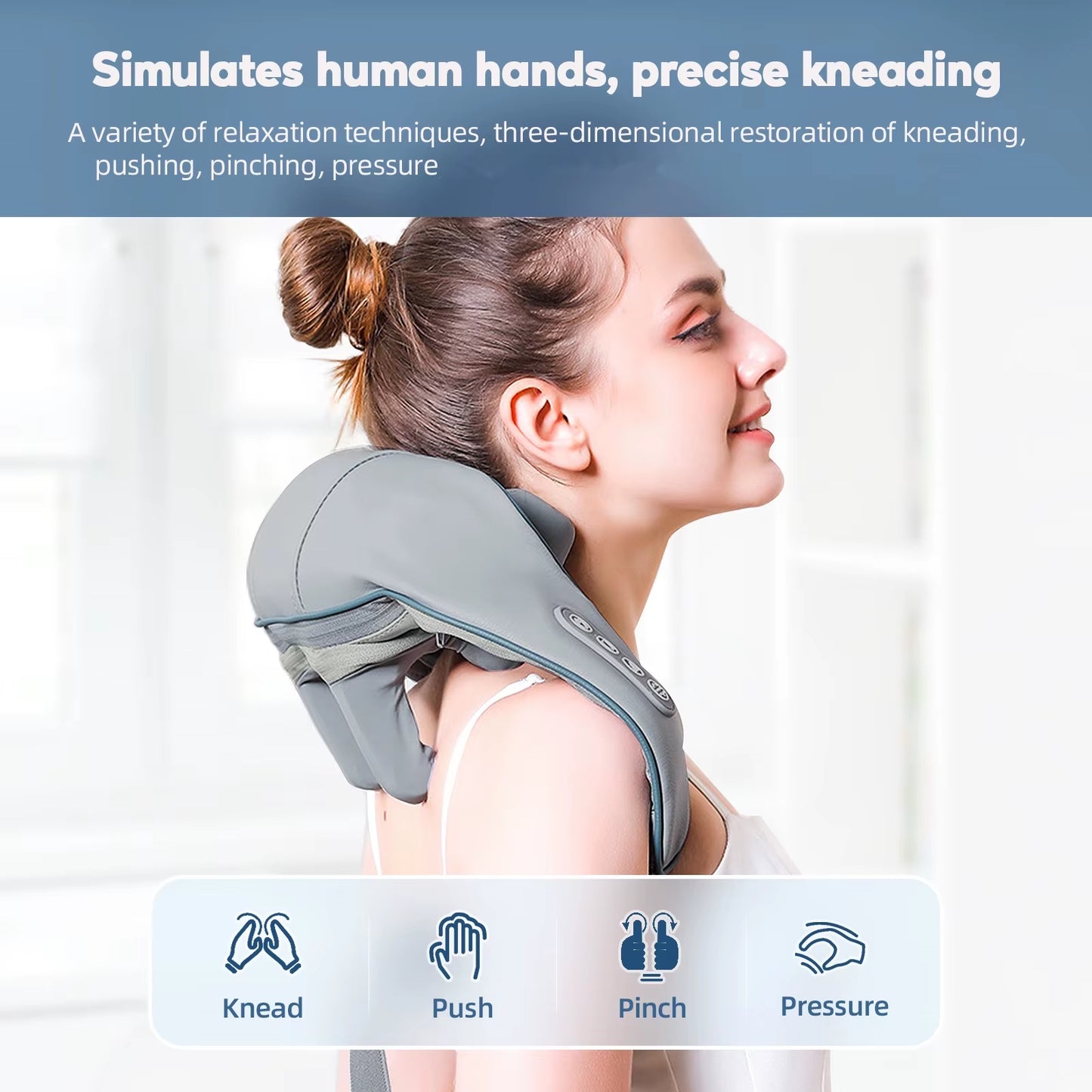 Ultimate Wireless Neck and Back Massager - Relaxing Shawl for Neck and Shoulder Relief
