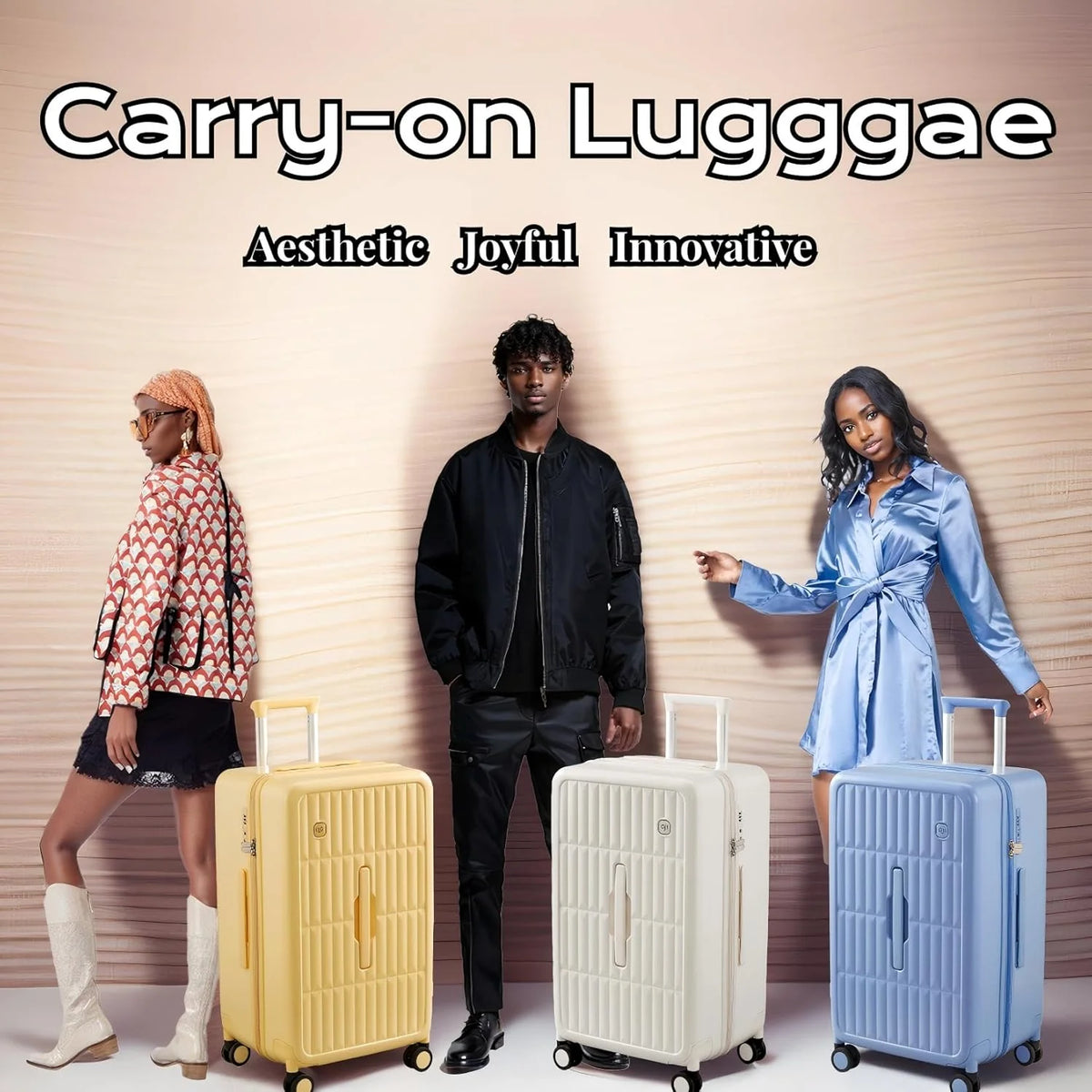 Spacious Hard Shell Suitcase with 8 Spinner Wheels – Smooth-Gliding Travel Luggage for Holidays and Business Trips