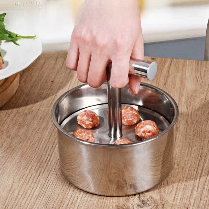 Press Meatball Maker Stainless Steel Meatball Maker Meat Balls Manual Multi-Functional Maker Tool Household Kitchen Manual Mold