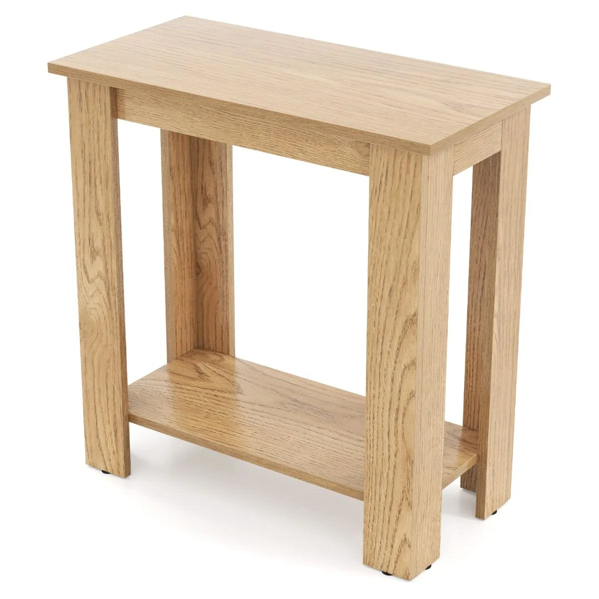 Stylish 2-Tier End Table with Storage Shelf for Small Spaces