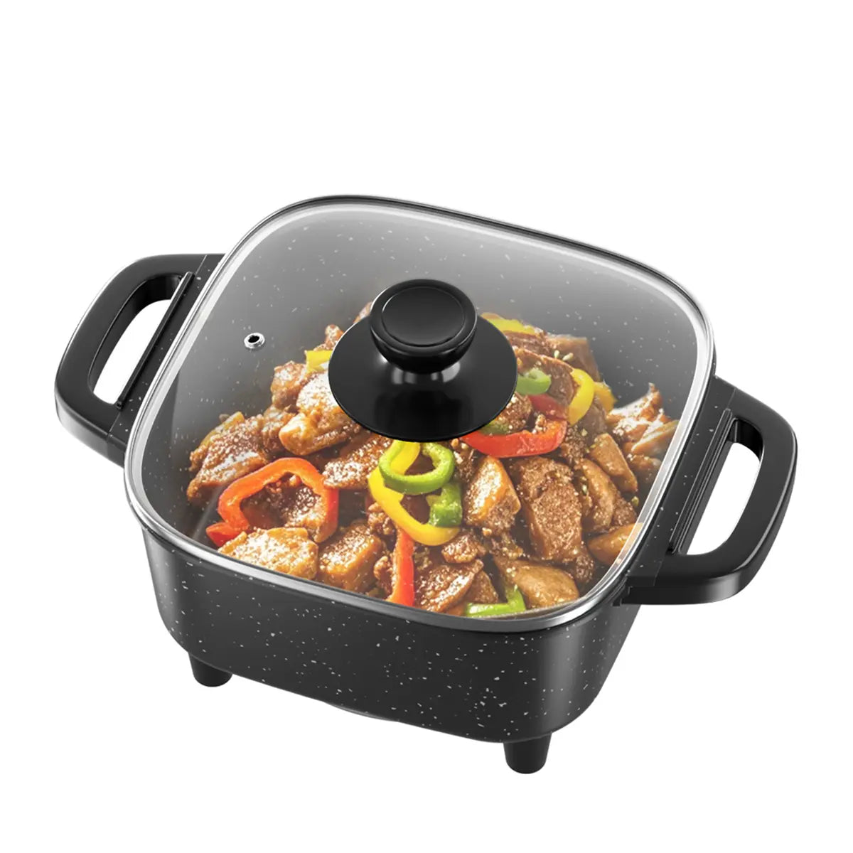 Versatile Nonstick Electric Griddle with 5-Level Temperature Control – Perfect for Stir-Frying, Deep-Frying, and Simmering! Easy to Clean Kitchen Essential.
