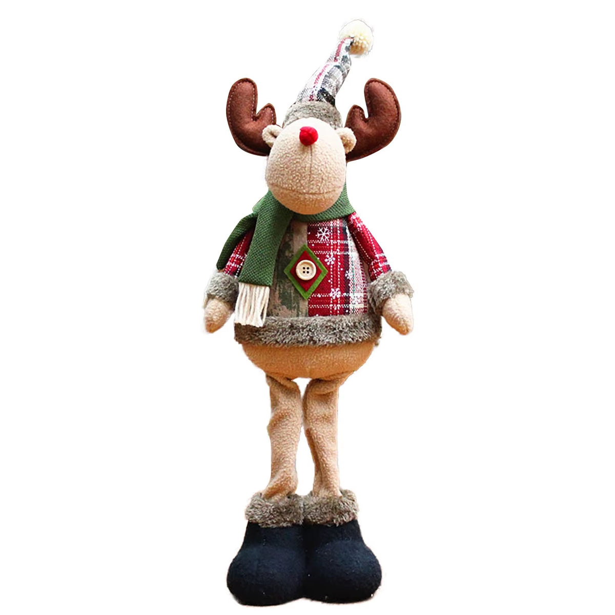 Festive 3PCS Christmas Doll Set - Reindeer, Snowman & Santa Claus Ornaments for Merry Holiday Decor