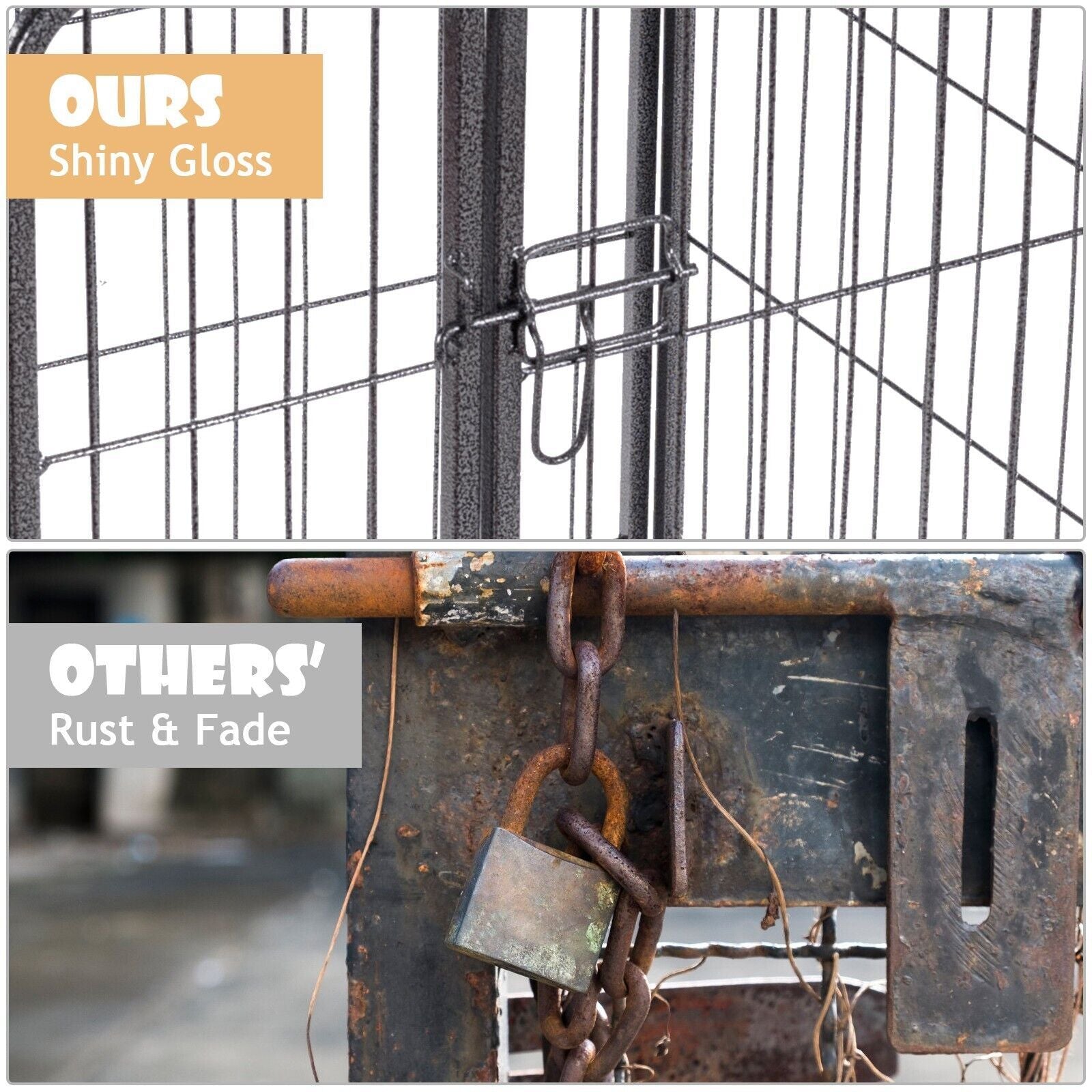 120 cm Durable Rust-Resistant 8-Panel Pet Playpen with Secure Lockable Gate - Perfect for Safe Playtime!