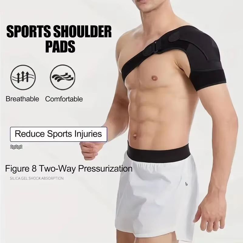 Adjustable Shoulder Brace with Pressure Pad - Unisex Support for Left & Right Shoulders
