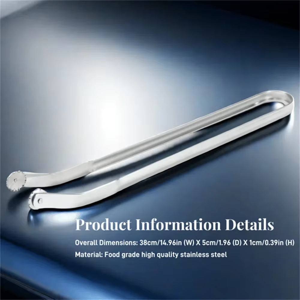 BBQ Sausage Turning Tongs - Stainless Steel Non-stick 