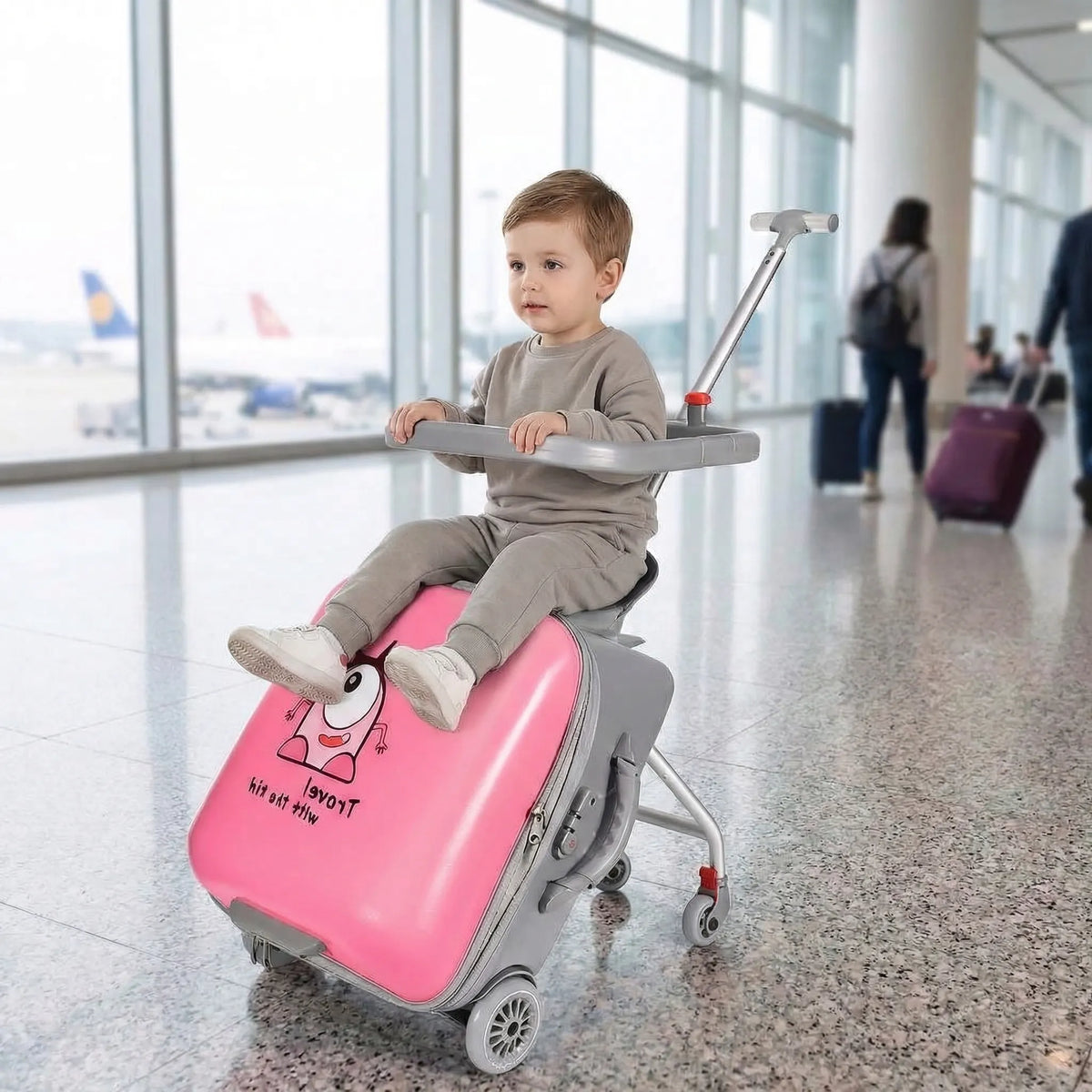 Rideable Child Luggage with Seat - Trollikot