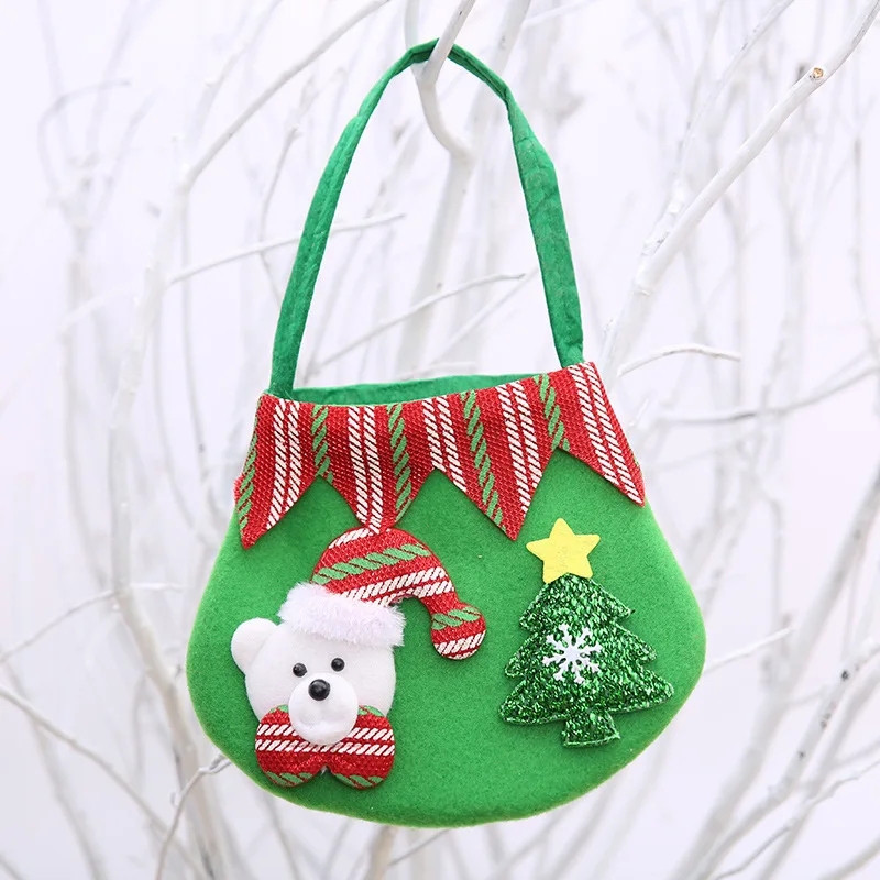 Festive Non-Woven Christmas Gift Bags - Perfect for Candy & Party Supplies