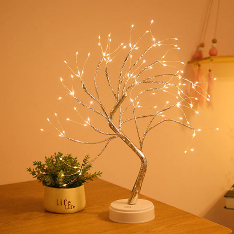 Mini LED Christmas Tree Fairy Light Garland for Kids Bedroom Decor