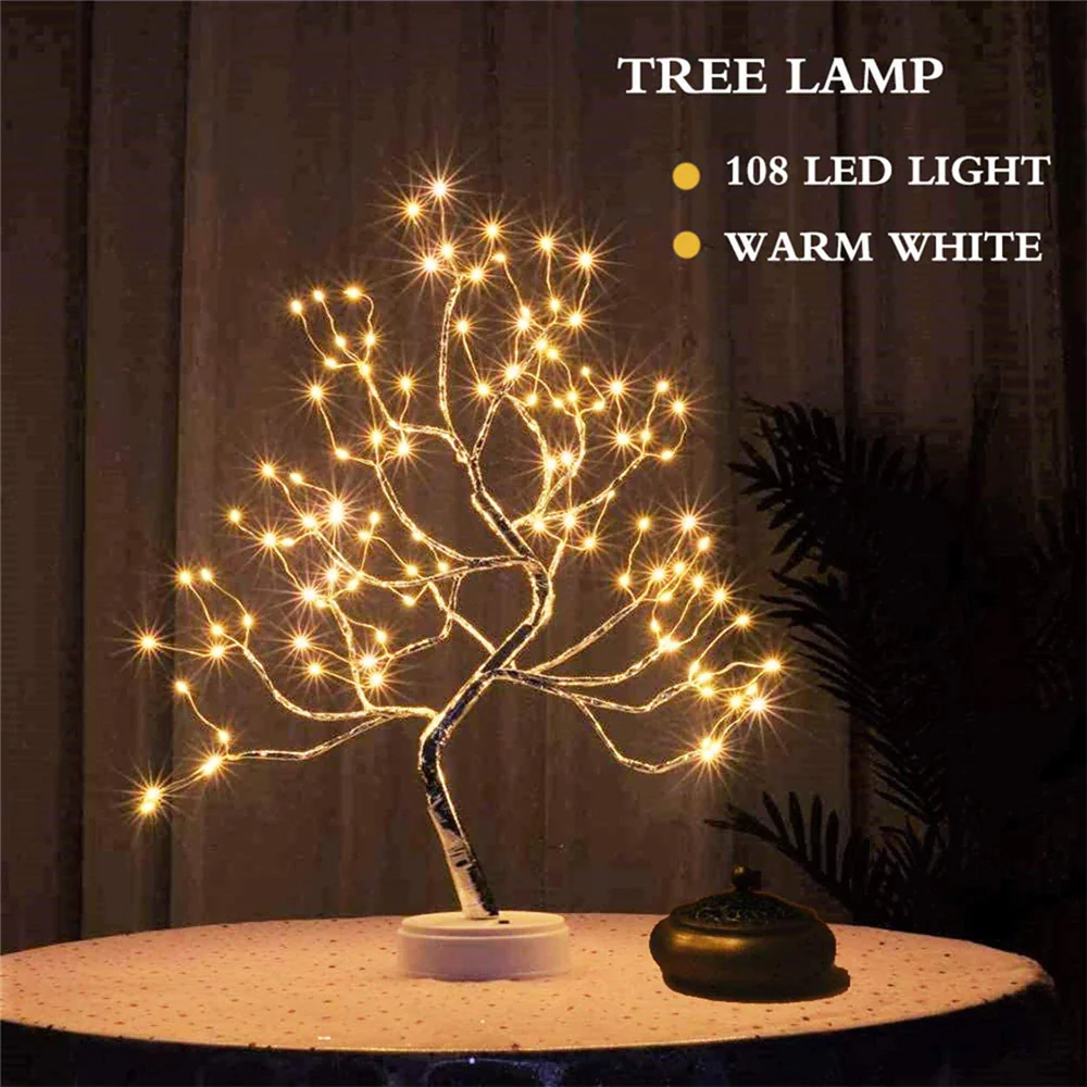 Mini LED Christmas Tree Fairy Light Garland for Kids Bedroom Decor