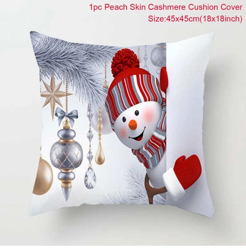 Merry Christmas Cushion Cover - Festive Home Decor