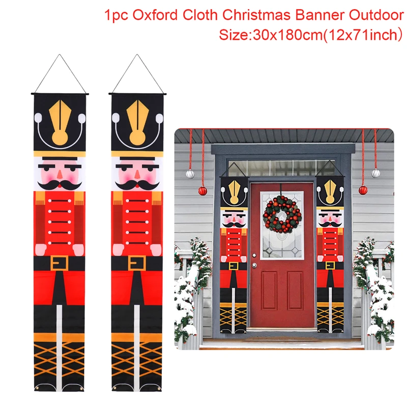 Merry Christmas Door Banner - Festive Porch Sign for Holiday Cheer 2022