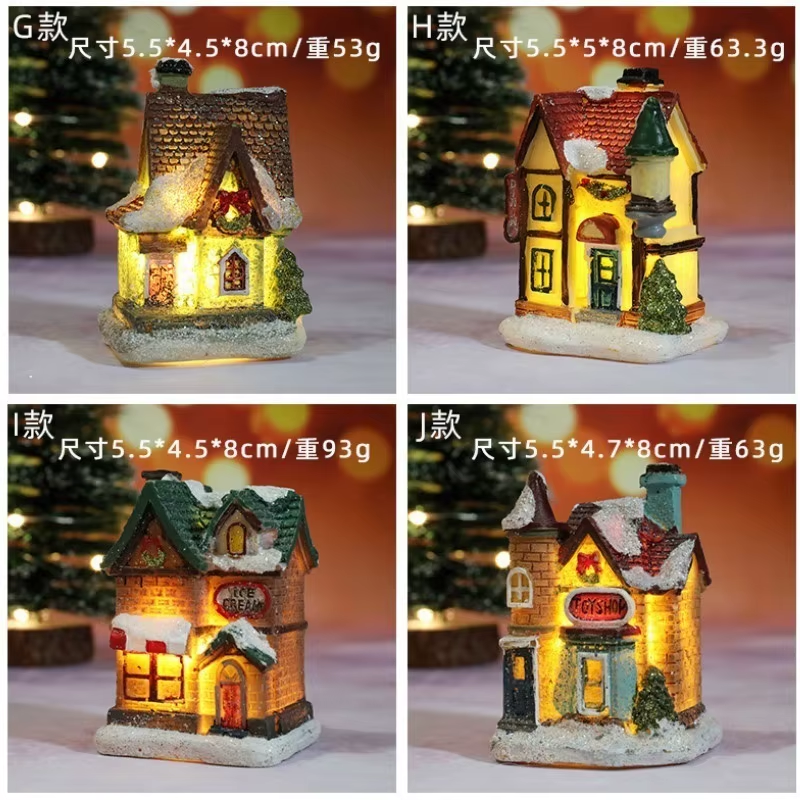 Charming Resin House Christmas Decor - Perfect Holiday Gift Ornaments