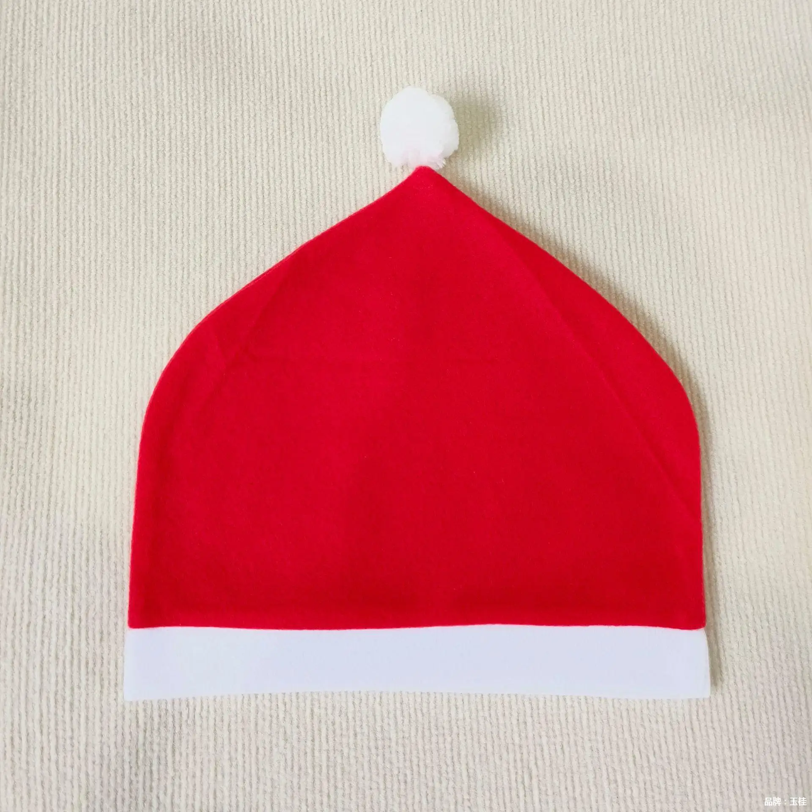 Festive Father Christmas Hat Car Headrest Cover - Holiday Decoration Accessory