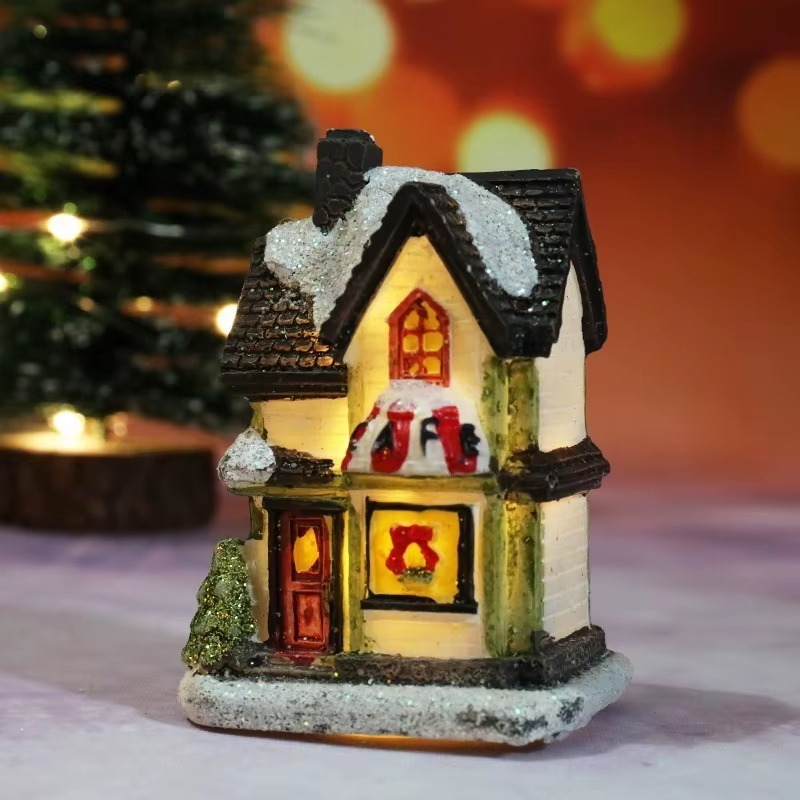 Charming Resin House Christmas Decor - Perfect Holiday Gift Ornaments