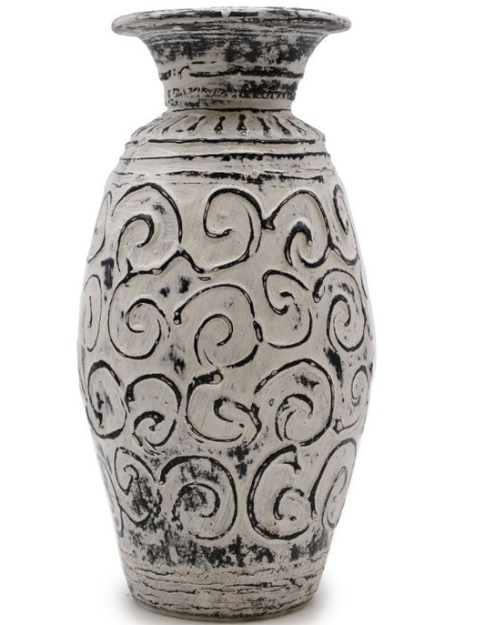 Ceramic Vases for dried arranging - Indonesian - Fairly Traded - Swirls shapes