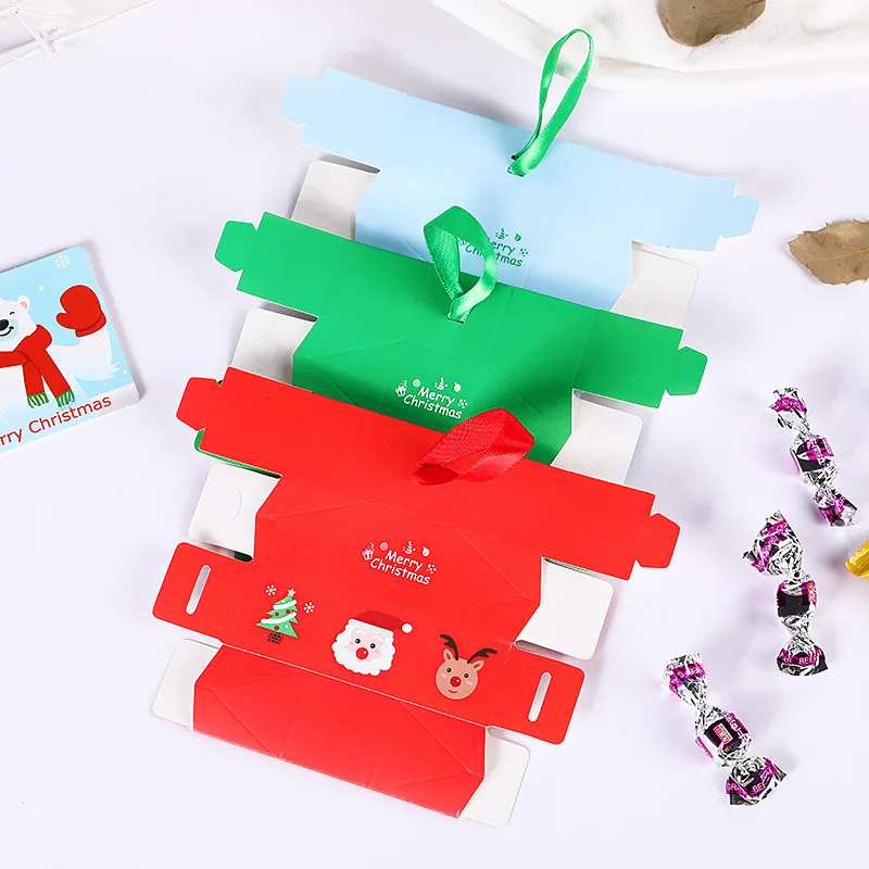 Festive Christmas Gift Box for Candy, Cakes & Treats - 10 Pack