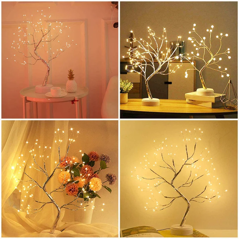 Mini LED Christmas Tree Fairy Light Garland for Kids Bedroom Decor