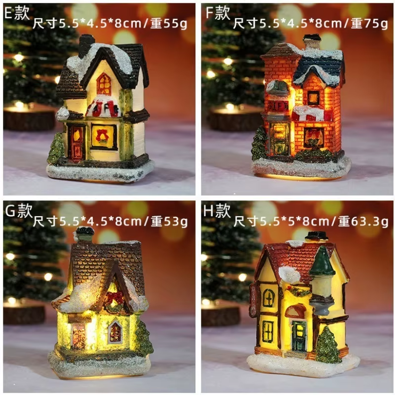 Charming Resin House Christmas Decor - Perfect Holiday Gift Ornaments