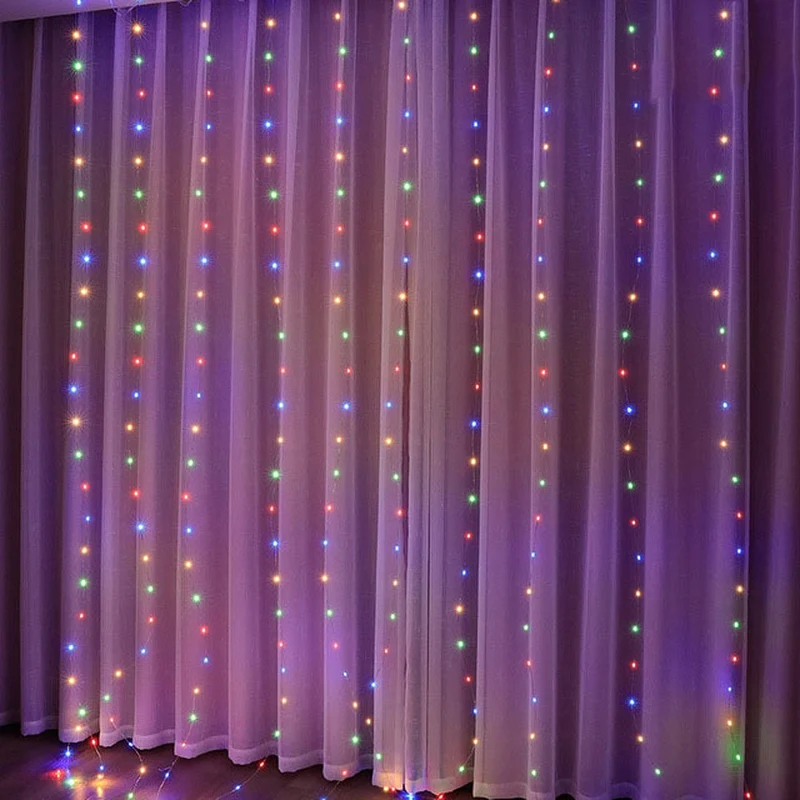 Merry Christmas Curtain Lights Garland - Festive Home Decor & Gifts 
