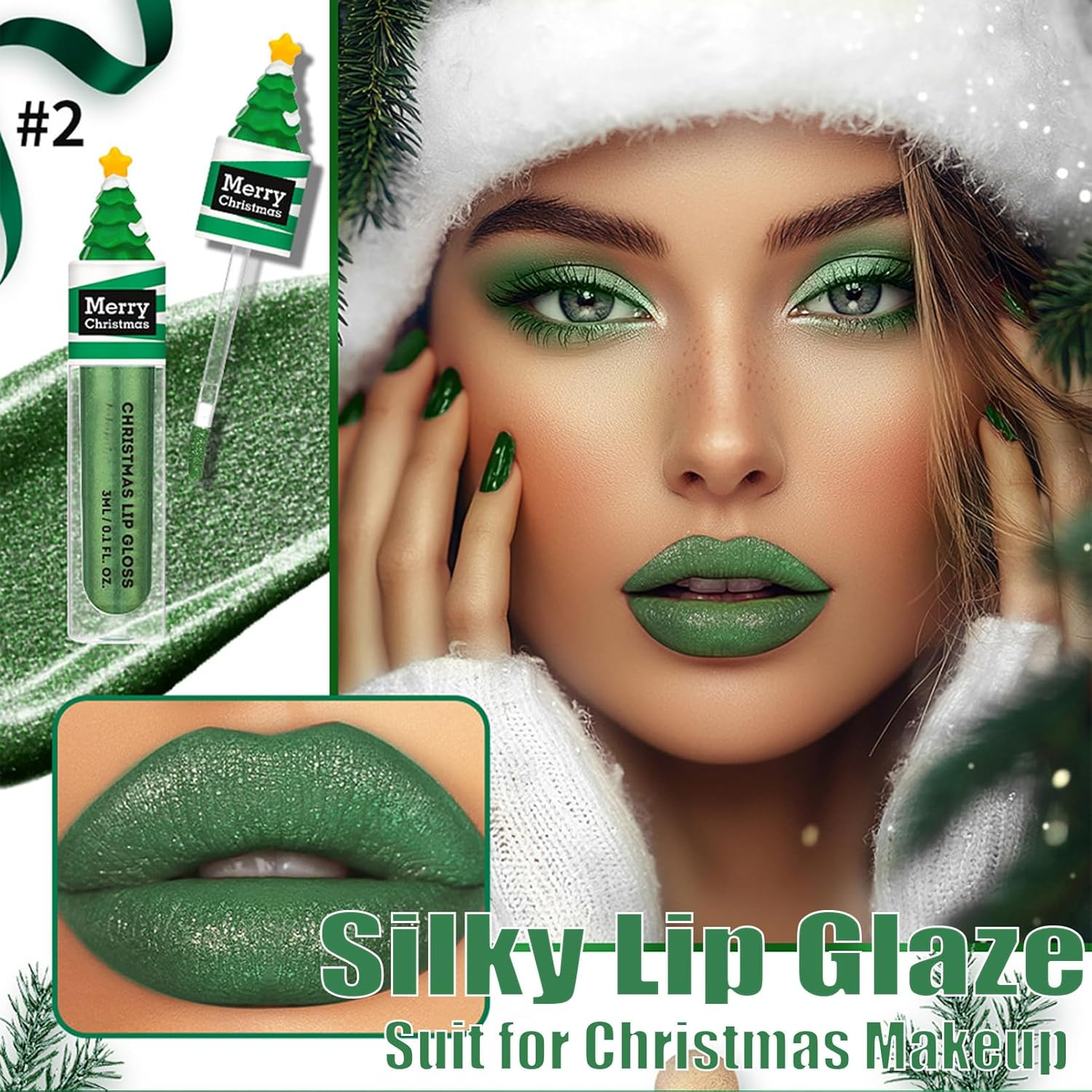 Festive Lip Gloss Set - 6 Pcs Matte & Pearlescent for Girls & Women