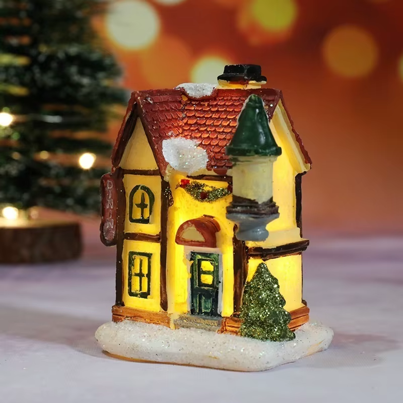 Charming Resin House Christmas Decor - Perfect Holiday Gift Ornaments