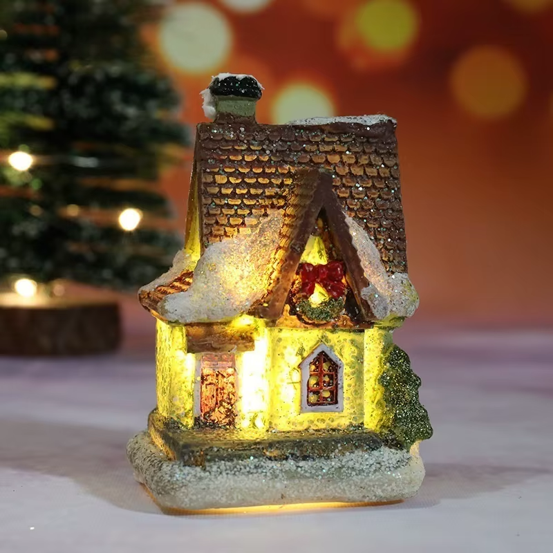 Charming Resin House Christmas Decor - Perfect Holiday Gift Ornaments