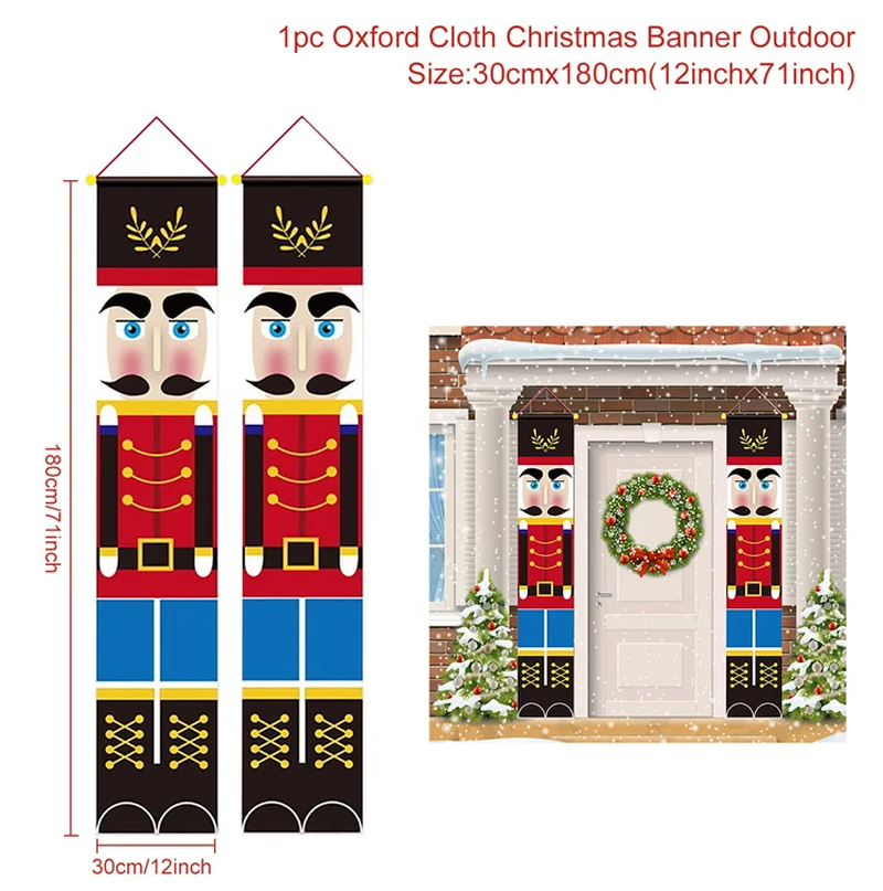 Merry Christmas Door Banner - Festive Porch Sign for Holiday Cheer 2022