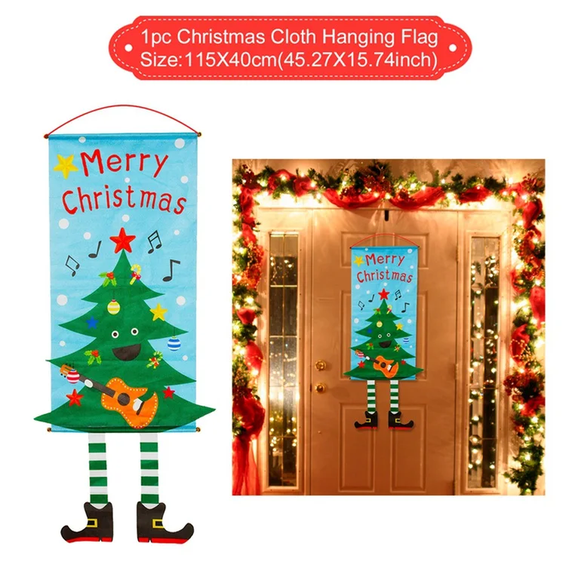 Merry Christmas Door Banner - Festive Porch Sign for Holiday Cheer 2022