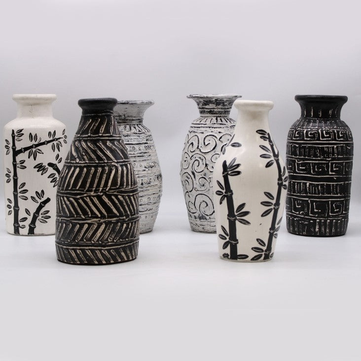 Ceramic Vases for dried arranging - Indonesian - Fairly Traded - Greek Straight