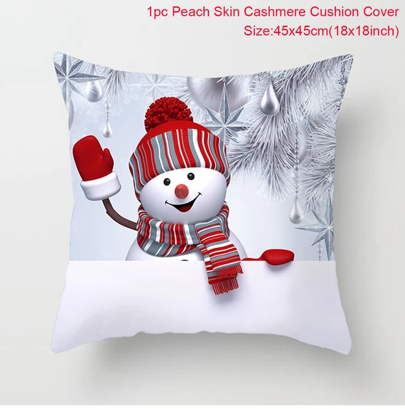 Merry Christmas Cushion Cover - Festive Home Decor