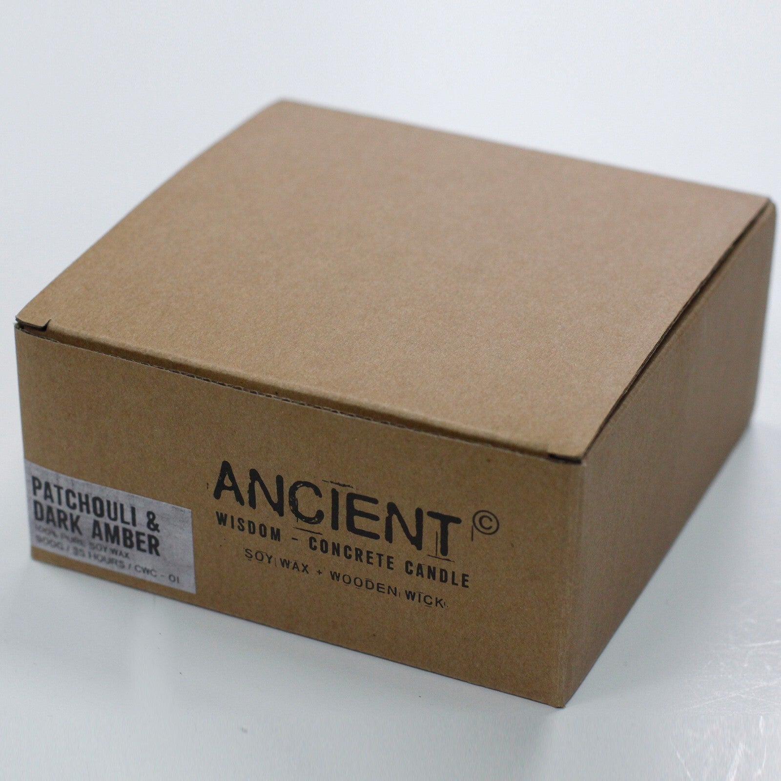 Ancient Wisdon Large Round soy wax candle - Patchouli & Dark Amber