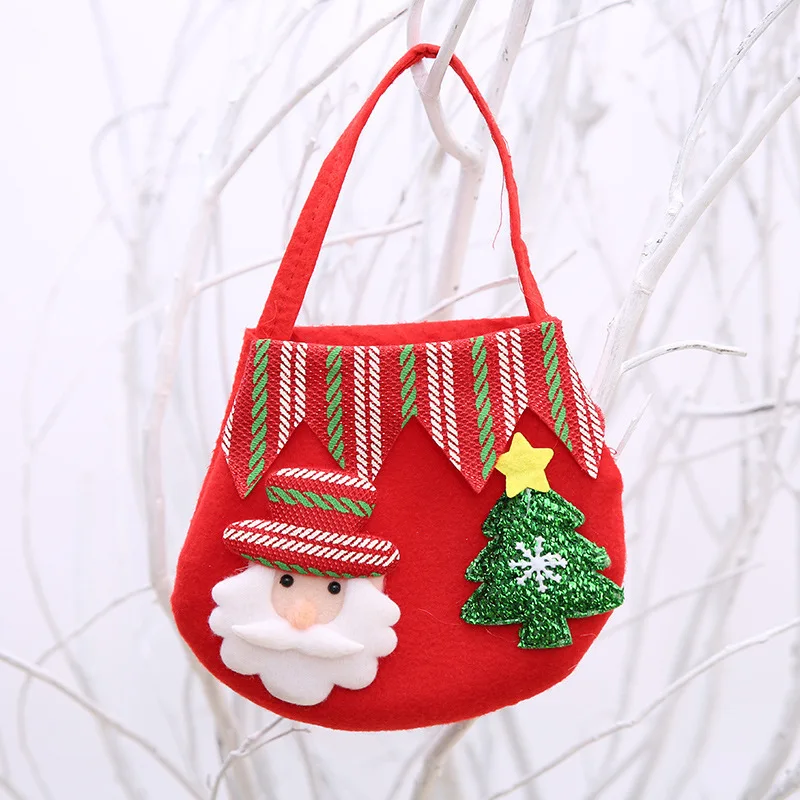 Festive Non-Woven Christmas Gift Bags - Perfect for Candy & Party Supplies