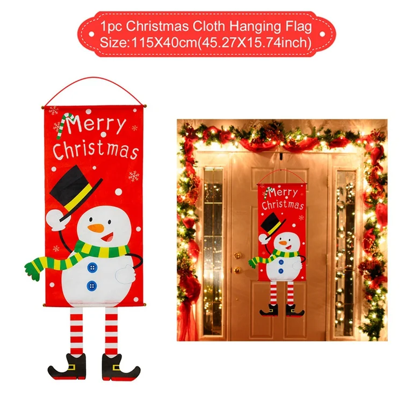 Merry Christmas Door Banner - Festive Porch Sign for Holiday Cheer 2022