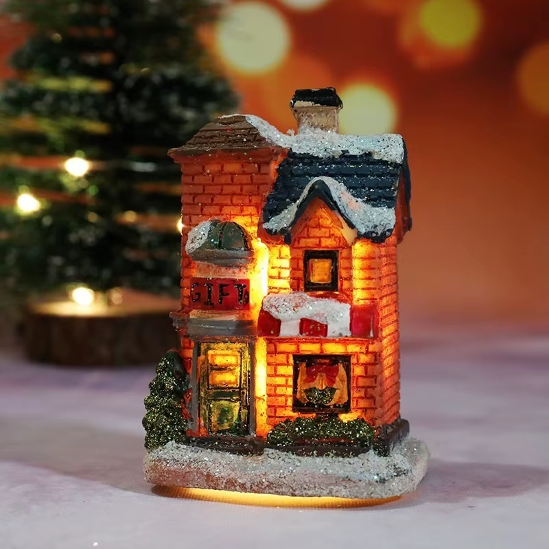 Charming Resin House Christmas Decor - Perfect Holiday Gift Ornaments