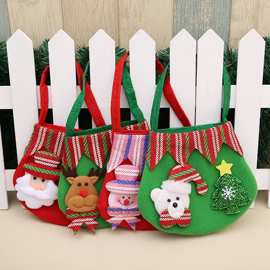 Festive Non-Woven Christmas Gift Bags - Perfect for Candy & Party Supplies