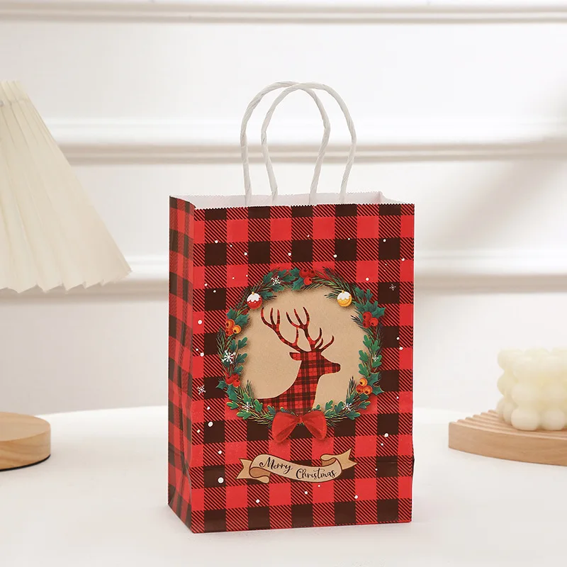 4 x Christmas Gift Bags for Snacks, Jewelry & More - Kraft Paper Bags