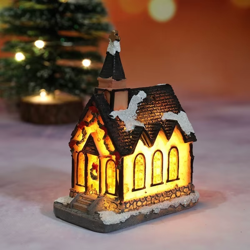 Charming Resin House Christmas Decor - Perfect Holiday Gift Ornaments