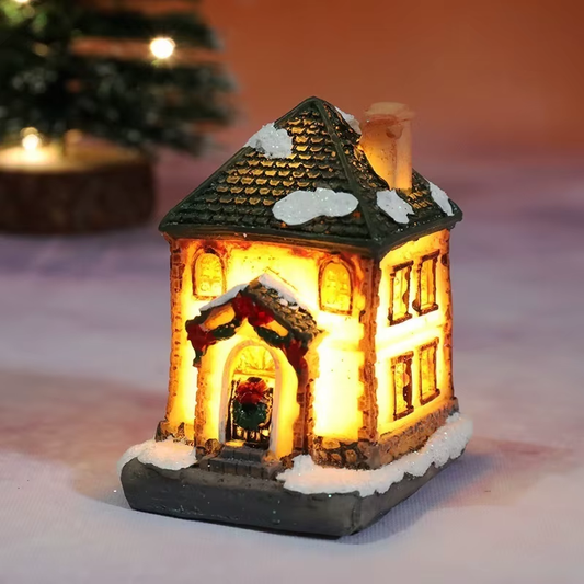 Charming Resin House Christmas Decor - Perfect Holiday Gift Ornaments