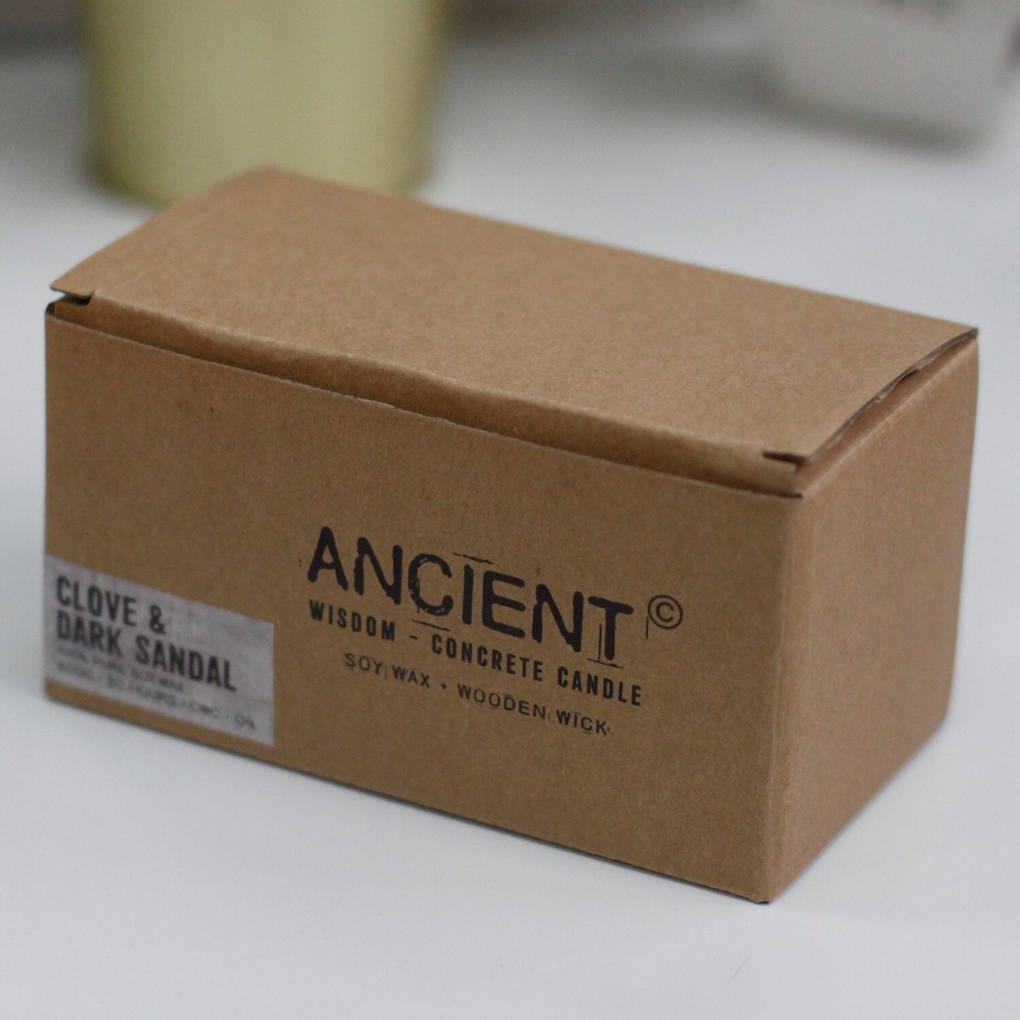 Soy wax Candle with wooden wick - Large Box - Spiced South Sea Lime