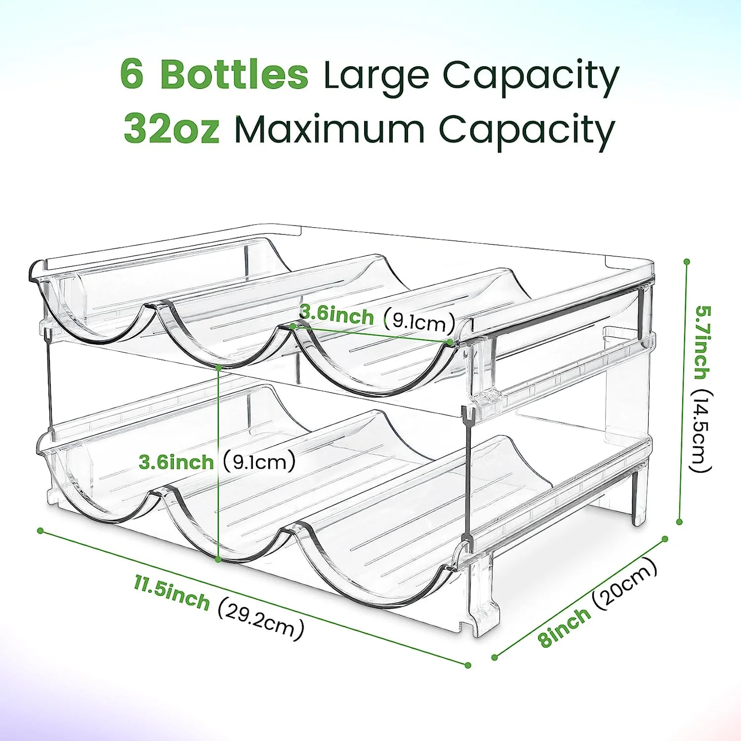 2-Pack Stackable Water Bottle Organizer - Declutter Your Cabinets! 💧✨