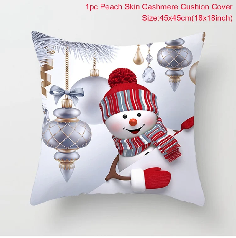 Merry Christmas Cushion Cover - Festive Home Decor