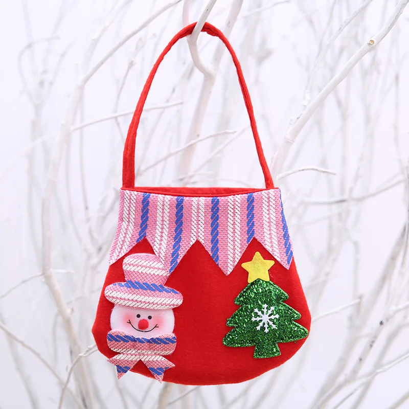 Festive Non-Woven Christmas Gift Bags - Perfect for Candy & Party Supplies