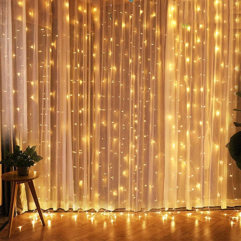 Merry Christmas Curtain Lights Garland - Festive Home Decor & Gifts 