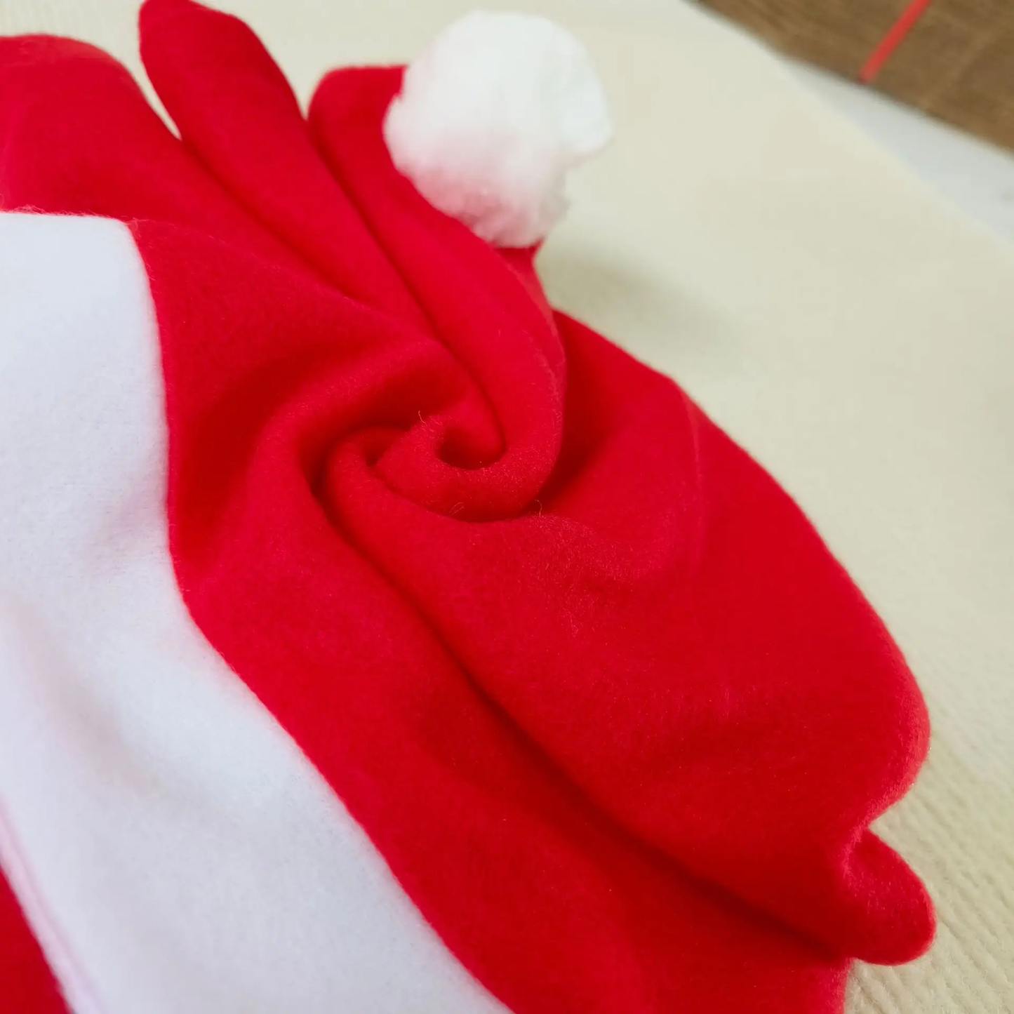 Festive Father Christmas Hat Car Headrest Cover - Holiday Decoration Accessory