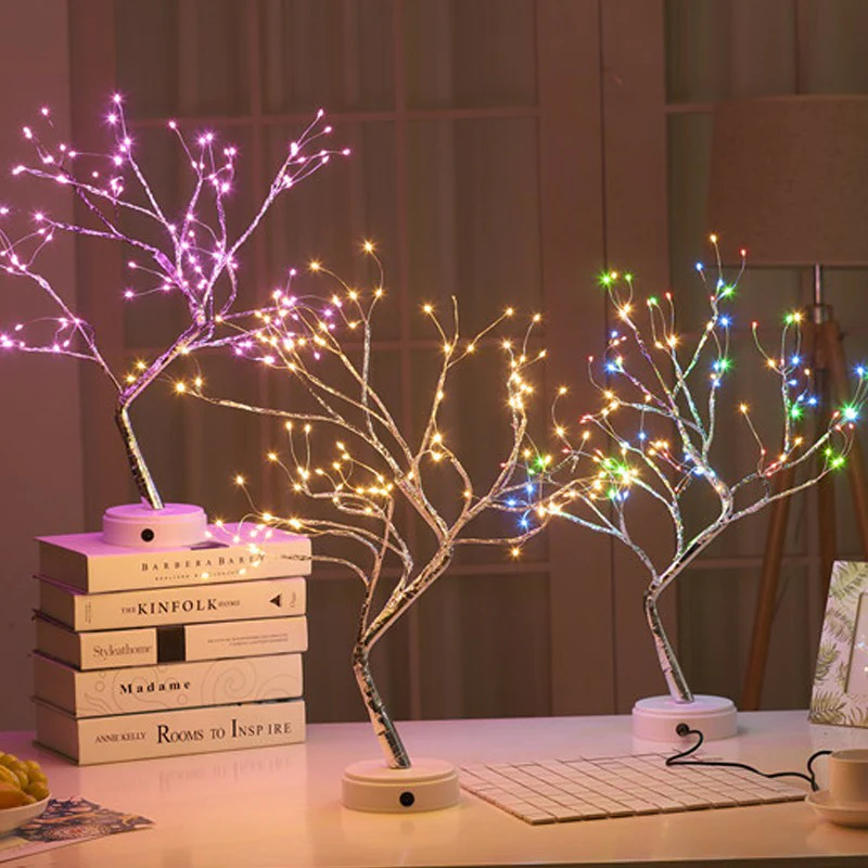 Mini LED Christmas Tree Fairy Light Garland for Kids Bedroom Decor