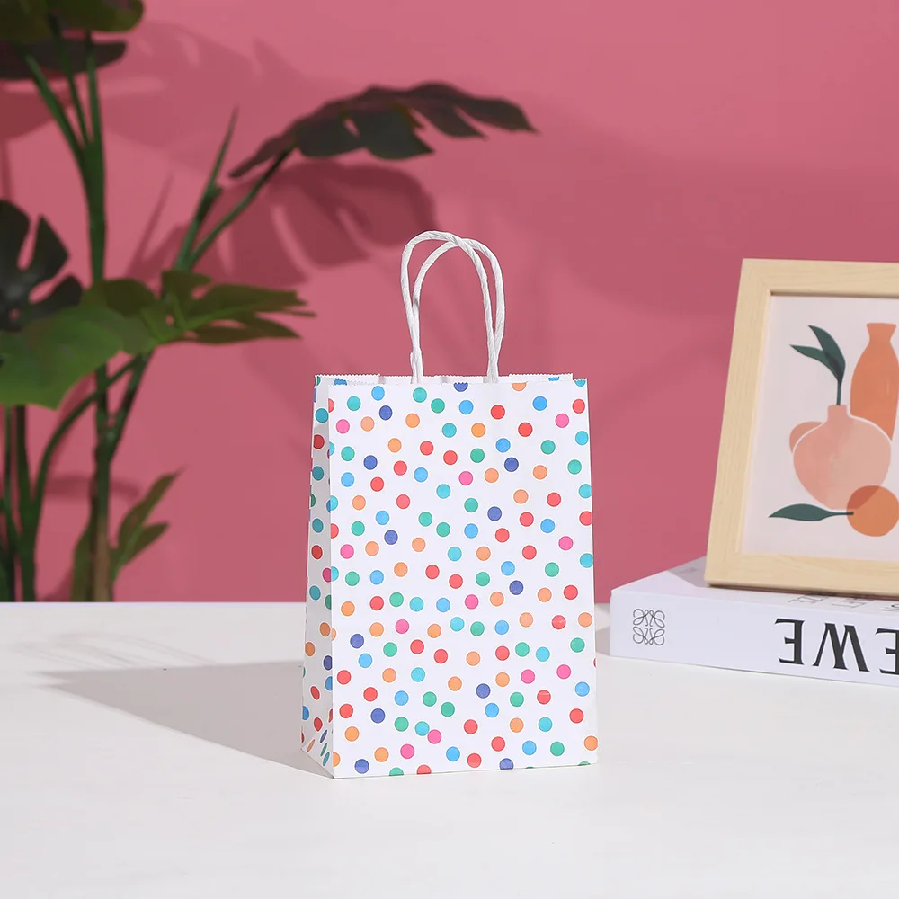 2Pcs Kraft Paper Gift Bags - Perfect for Parties, Candy & Shopping!